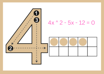 4x ^ 2 - 5x - 12 = 0